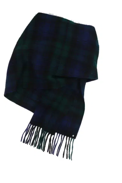 Bless Check-pattern Wool Scarf In Black