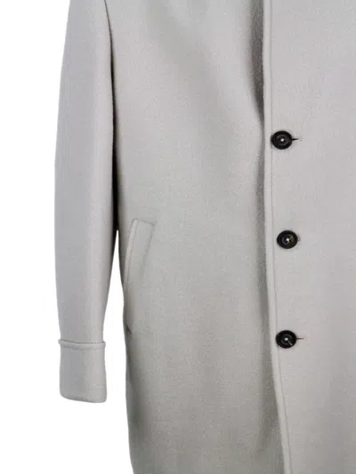 Eleventy Stand Collar Wool Coat In Gray
