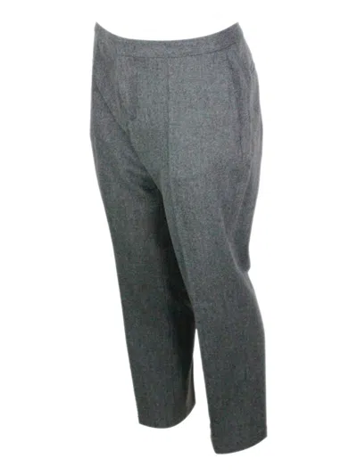 Fabiana Filippi Wool Blend Pants In Gray