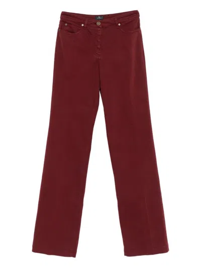Etro Straight Leg Trousers In Purple