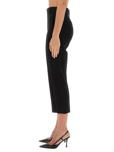 Khaite Cam Straight-leg Woven Trousers In Black