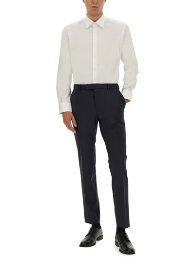 Hugo Boss Mens Boss Regular-fit Long-sleeve Stretch-linen Shirt In White
