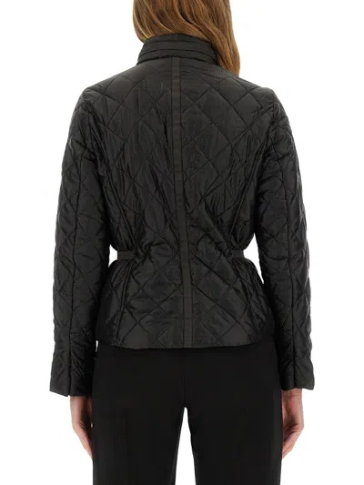 Michael Kors Diamond-pattern Quilted Jacket In Black