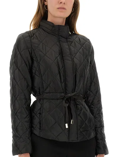 Michael Kors Diamond-pattern Quilted Jacket In Black