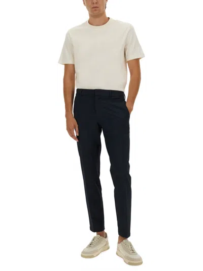 Hugo Boss Boss Tailored Slim Fit Pants With Subtle Crease In Blue