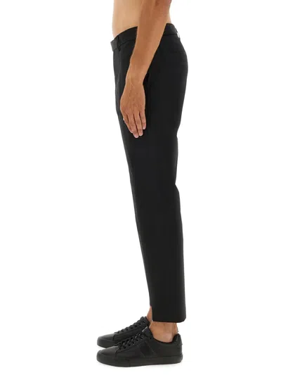 Hugo Boss Tailored Trousers With Pockets And Belt Loops In Black