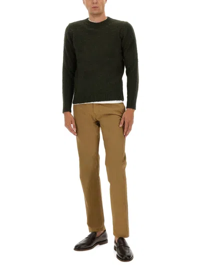 Aspesi Relaxed Fit Wool Jersey Sweater In Black