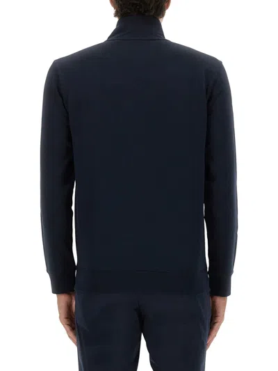 Hugo Boss Boss Zip Sweatshirt In Blue