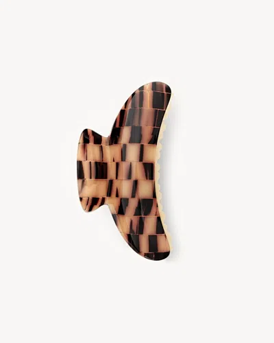 Machete Grande Heirloom Claw Blonde Checker In Brown