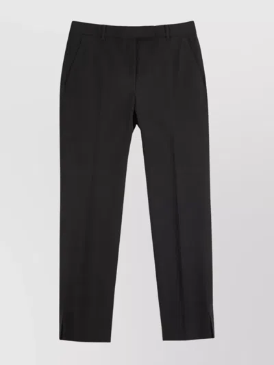 Incotex Straight-leg Tailored Pants With Subtle Hem Detailing In Blue