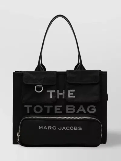 Marc Jacobs Large Canvas Tote Bag With D-ring Detail In Black