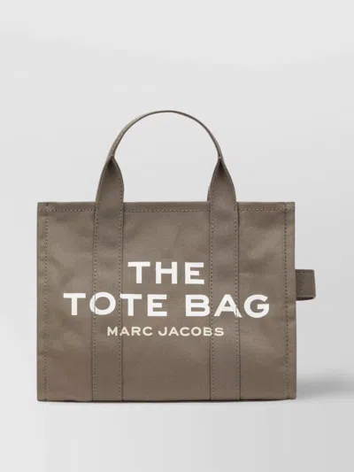 Marc Jacobs Medium Rectangular Canvas Tote Bag With Top Handles In Brown