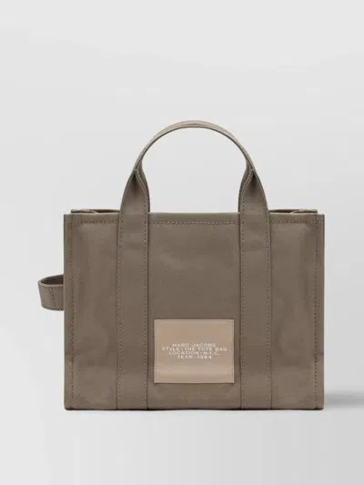 Marc Jacobs Medium Rectangular Canvas Tote Bag With Top Handles In Brown
