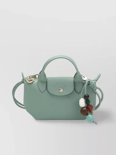 Longchamp Foldable Extra Bag Charm Strap Hardware Handle In Green