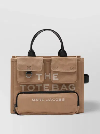Marc Jacobs Medium Cargo Tote Bag Beige In Canvas In Nude