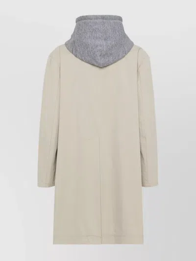 Dsquared2 Hooded Coat With Drawstring And Pockets In Multi