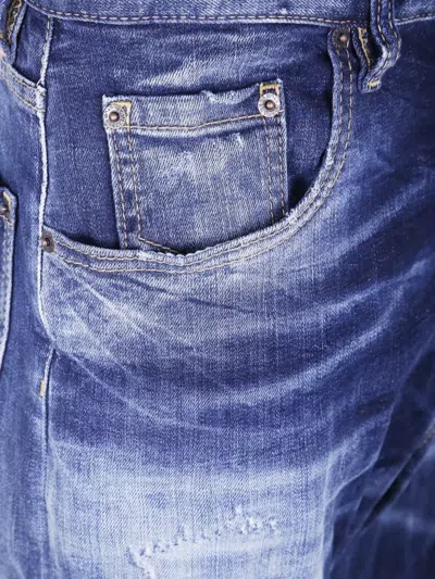 Dsquared2 Ducati X D2 Blue Jeans With Logo Patch On The Rear And Belt Loops In Denim Man In Blue