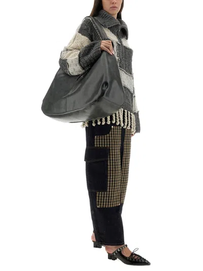 Ganni Patchwork Jersey With Bangs In Multi