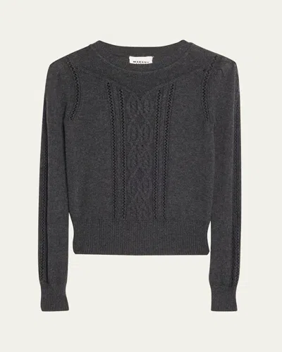 Isabel Marant Étoile Kelia Openwork Sweater In Gray