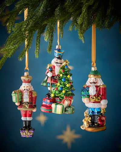 Komozja Assorted Nutcrackers Christmas Ornaments, Set Of 3 In Multi