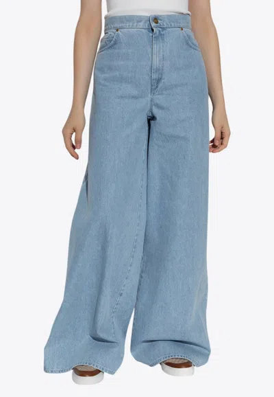 Max Mara Denim Affari Wide-leg Jeans In Blue