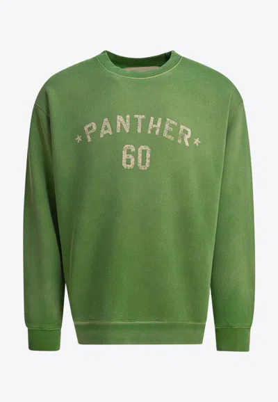 Valentino Cotton S Graphic Print Sweater In Green