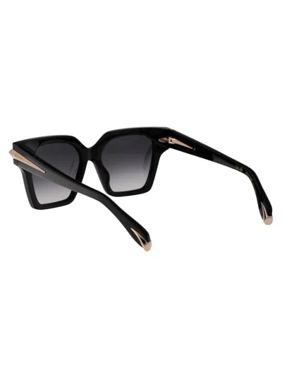 Roberto Cavalli Unisex Src002m 0700 Sunglasses In Black
