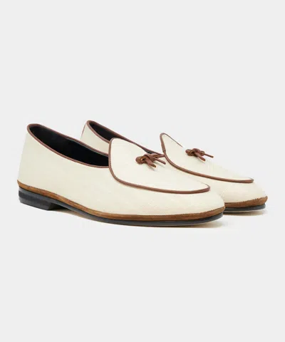 Rubinacci Todd Snyder X  Linen Marphy Loafer In White