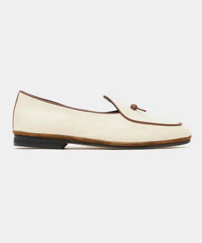 Rubinacci Todd Snyder X  Linen Marphy Loafer In White
