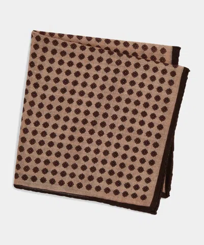 Todd Snyder Floral Pocket Square In Cream In Brown