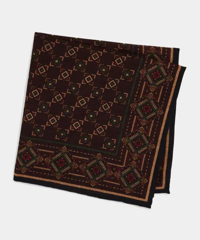 Todd Snyder Tile Pocket Square In Red In Burgundy