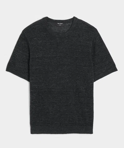 Todd Snyder Relaxed Linen Sweater Tee In Gray