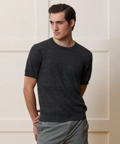 Todd Snyder Relaxed Linen Sweater Tee In Gray