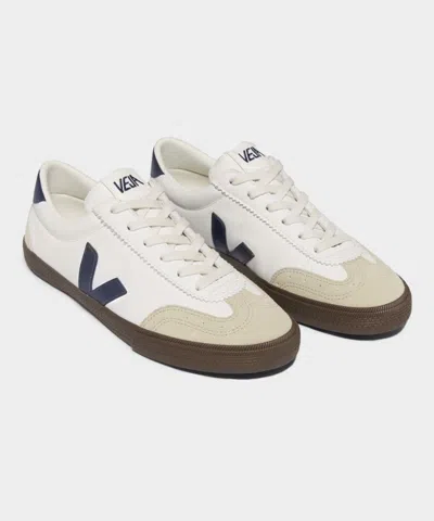 Veja Volley Sneakers With Contrasting Inserts In Brown