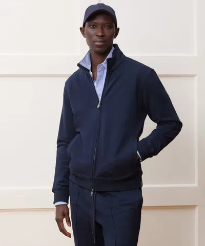Todd Snyder Travel Terry Full-zip Track Jacket In Blue