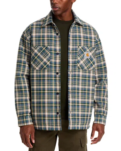 Carhartt Cronyn Shirt Jacket Plaid Pattern In Gray