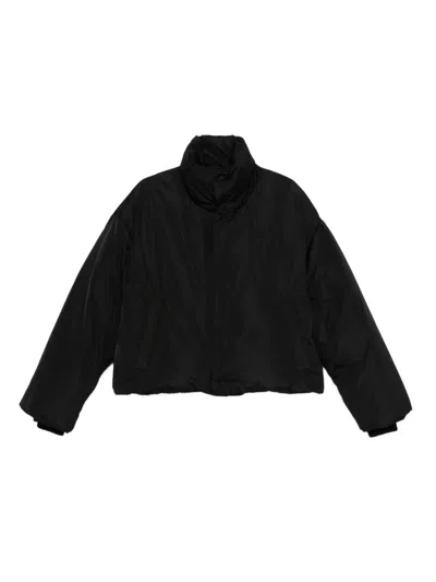 Ami Alexandre Mattiussi Quilted Jackets With Front Pockets And High Collar In Black