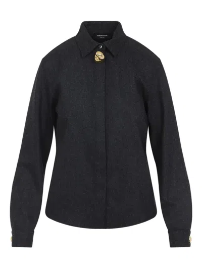 Fabiana Filippi Button-detailed Patch-pocket Cardigan In Gray