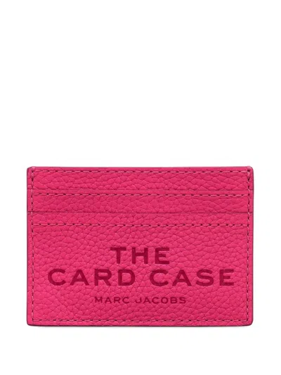 Marc Jacobs The Leather Raspberry Pink Card Case In Pink