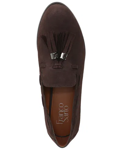 Franco Sarto Women's Hartlie Round Toe Low Profile Tassel Loafers In Brown