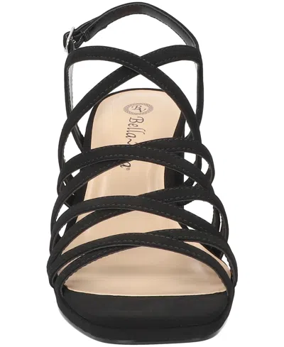 Bella Vita Women's Damsel Square Toe Heeled Sandals In Black