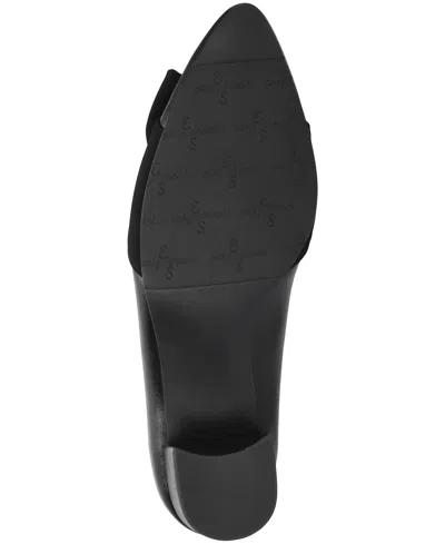 Easy Street Womens Pointed Closed Toe Block Heel Pumps In Black