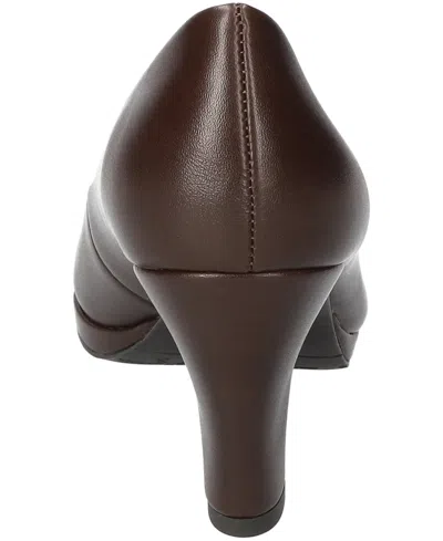 Easy Street Women's Equinox Platform Slip-on Pumps In Brown