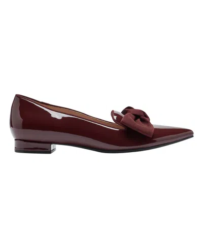 Bandolino Women's Auggie Bow Pointed Toe Tailored Loafers In Red