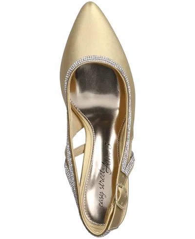 Easy Street Glisten Womens Pointed Closed Toe Stiletto Heel Pumps In Yellow