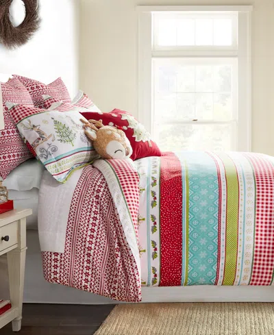 Levtex Home Merry And Bright Comet And Cupid Reversible 3-pc. Duvet Cover Set, King In Multi
