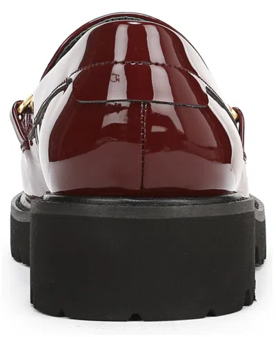 Franco Sarto Women's Senna Round Toe Lug Sole Loafers In Burgundy