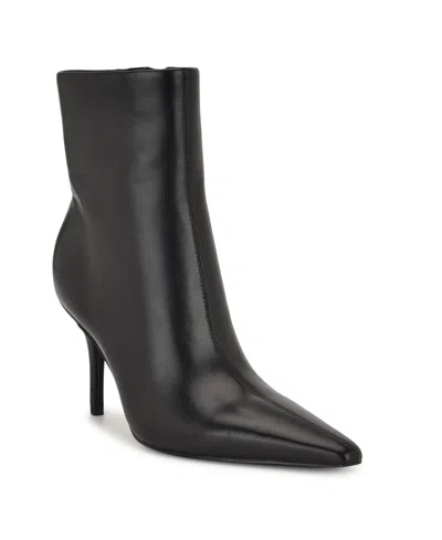 Nine West Women's Ohmy Pointy Snip Toe Stiletto Booties In Black