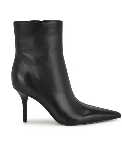Nine West Women's Ohmy Pointy Snip Toe Stiletto Booties In Black