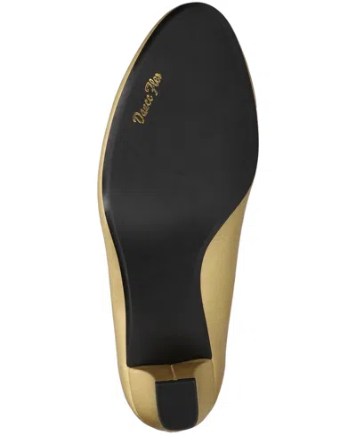 Easy Street Kata Womens Round Stiletto Heel Pumps In Yellow